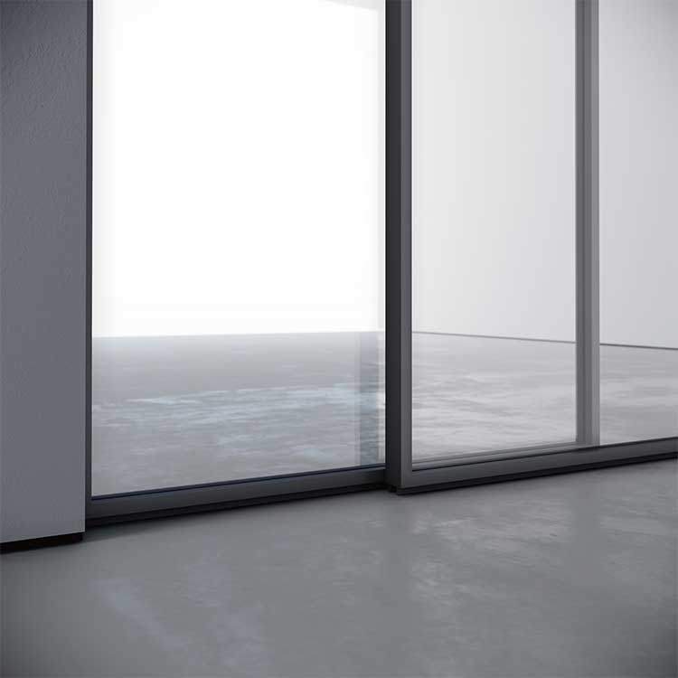 Clear Glass Sliding Door