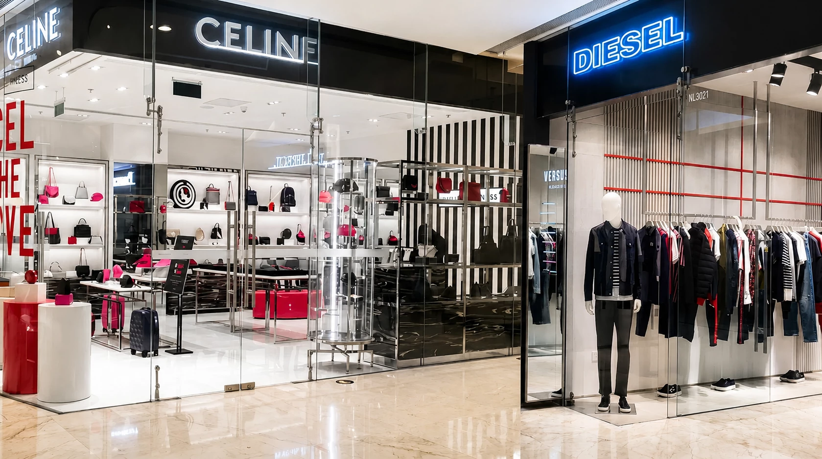 Mall glass door storefront project
